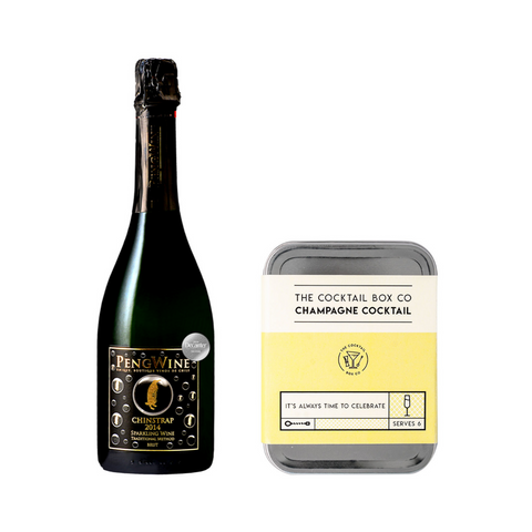 PengWine Chinstrap Sparkling Wine 2014 with Champagne Cocktail Kit